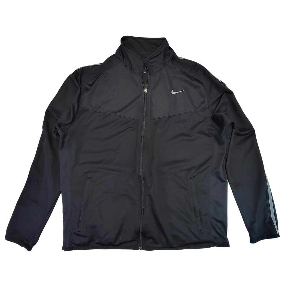 Nike Men's Black Full Zip Track Jacket Athletic Sportswear XL